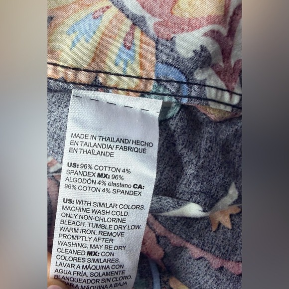 Chico's Paisley Button Front Blouse Boho Retro Fall Festival Chic Women's 14 - Picture 7 of 7